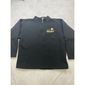 Vintage Pittsburgh Steelers Embroidered Quarter Zip Sweatshirt Size XL